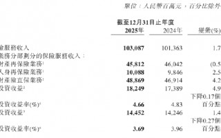 中国再保：2025年实现保险服务收入1030.87亿元，同比增长1.7%